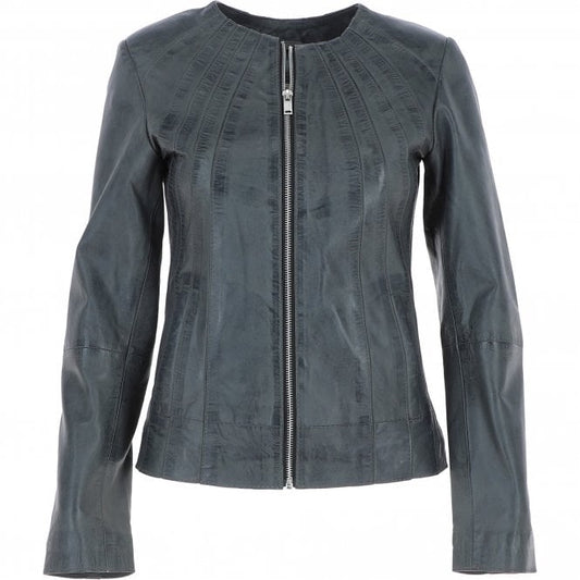Leather Jacket Grey
