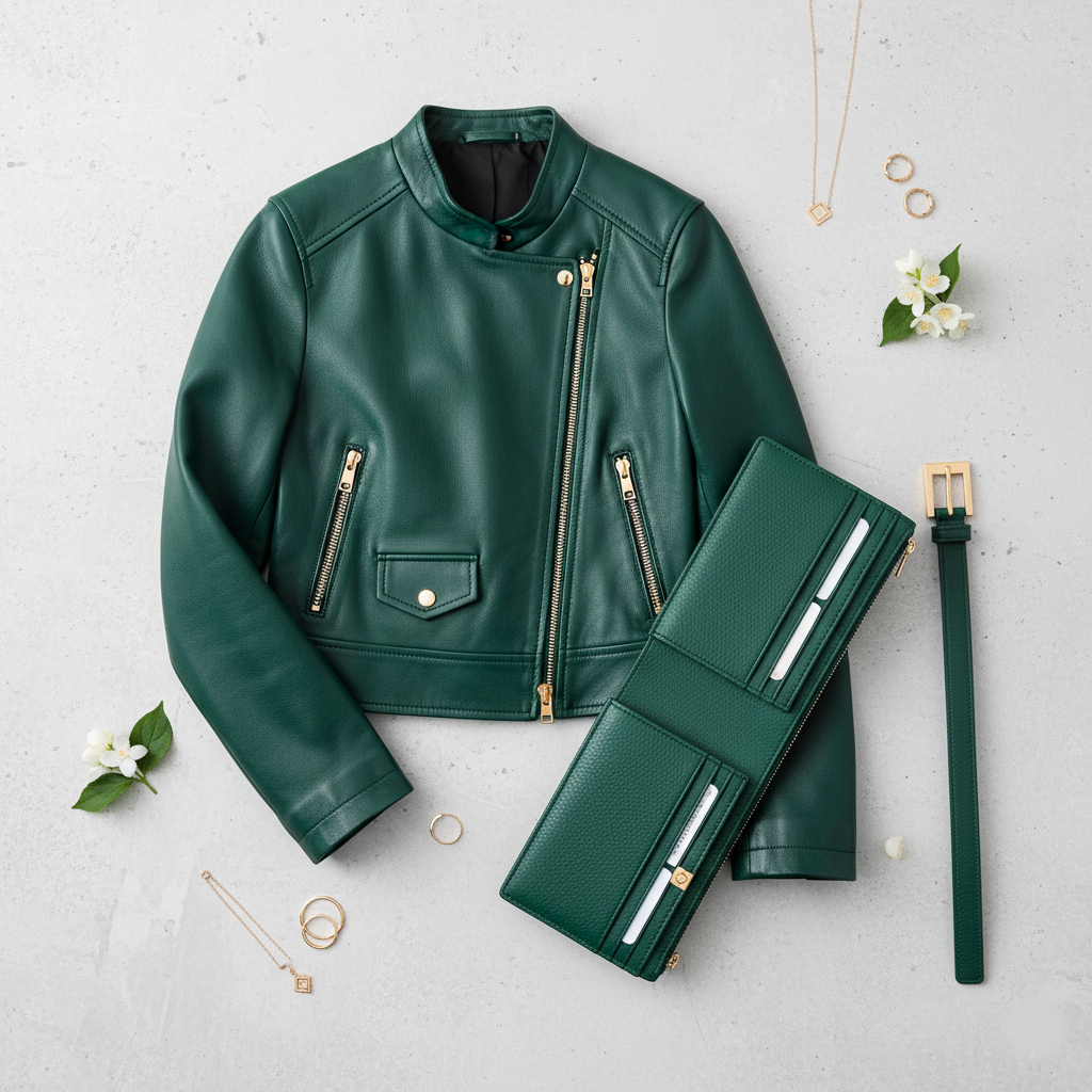 Artisan Leather Set: Jacket, Wallet, & Belt