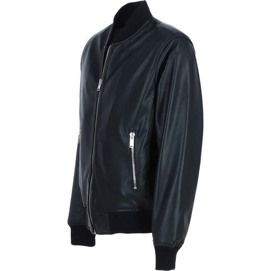 Leather Bomber Jacket Black: Infinity Bomber