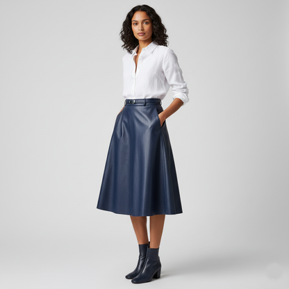 Premium Leather Pencil Skirt