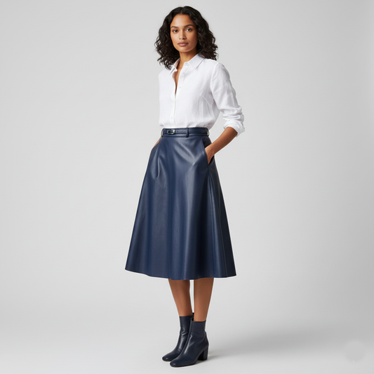 Premium Leather Pencil Skirt